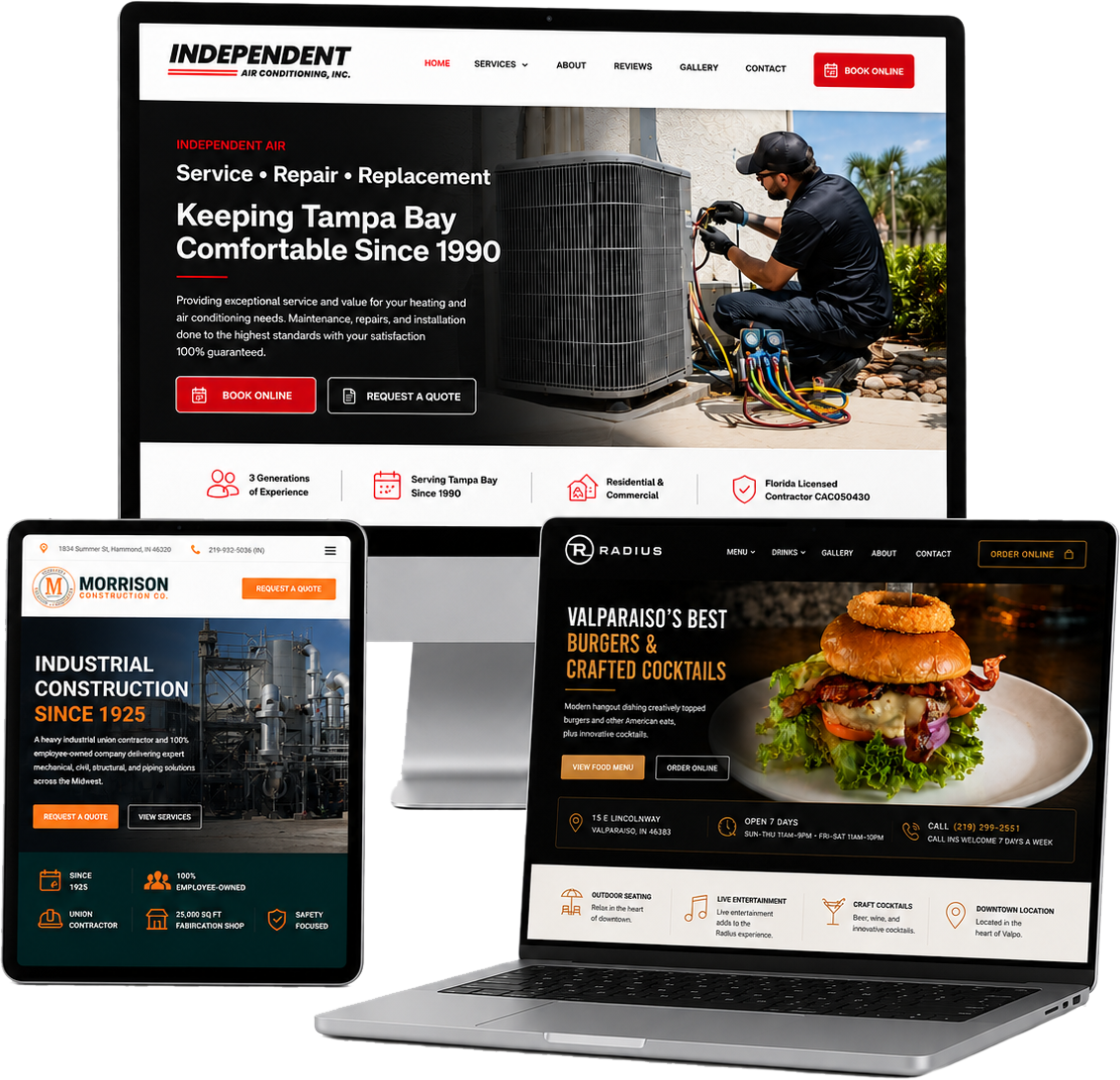 WebSharX website design package showcase